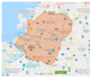 Uber Eats(ウーバーイーツ)の那覇の配達エリア・対応地域