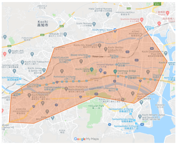 Uber Eats(ウーバーイーツ)の高知対応エリアとクーポン情報