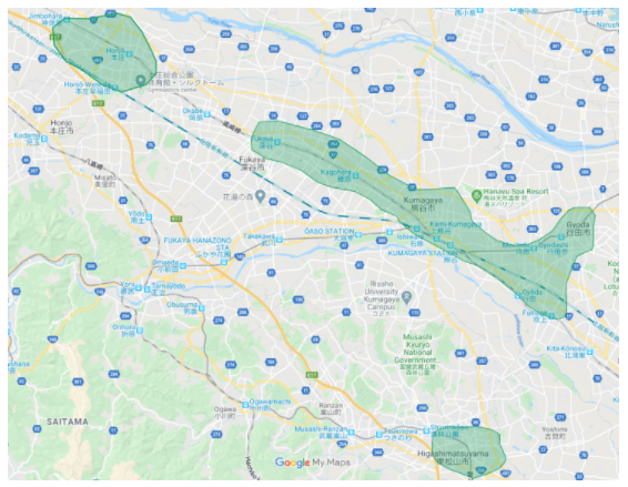 Uber Eats(ウーバーイーツ)埼玉県熊谷市、東松山市、本庄市対応エリア