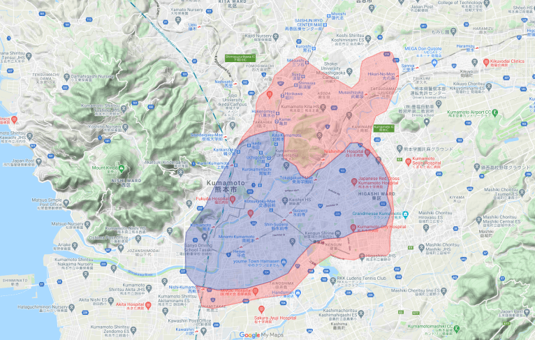 Uber Eats(ウーバーイーツ)の熊本の対応エリアとクーポン