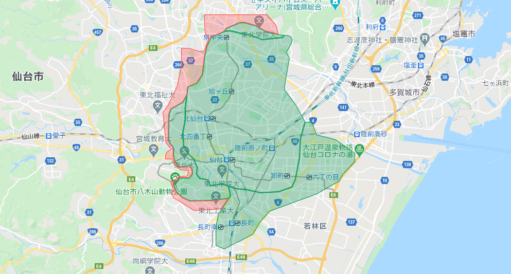 Uber Eats(ウーバーイーツ)配達パートナー【宮城の配達エリア】