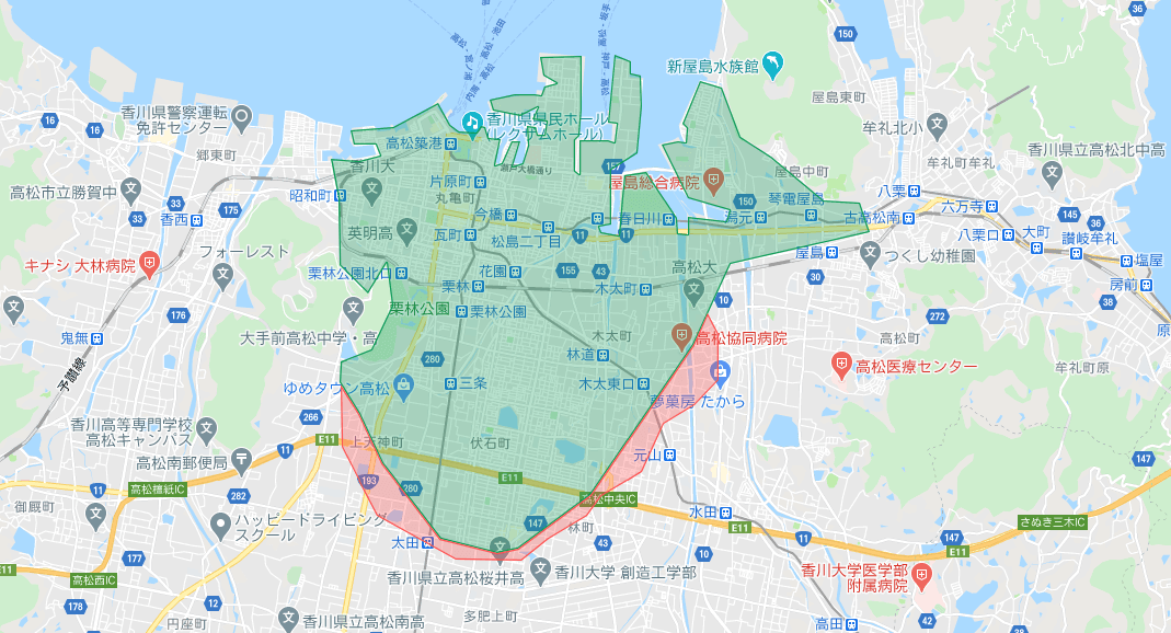 Uber Eats(ウーバーイーツ)配達パートナー【香川の配達エリア】