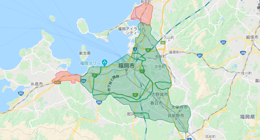 Uber Eats(ウーバーイーツ)配達パートナー【福岡の配達エリア】