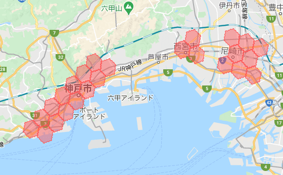 menu神戸・兵庫の配達エリア・対応地域詳細