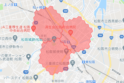 【2021年3月22日拡大エリア（松阪市）】