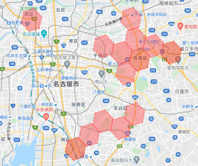 menu名古屋・愛知の配達エリア拡大地域【2021年3月8日】