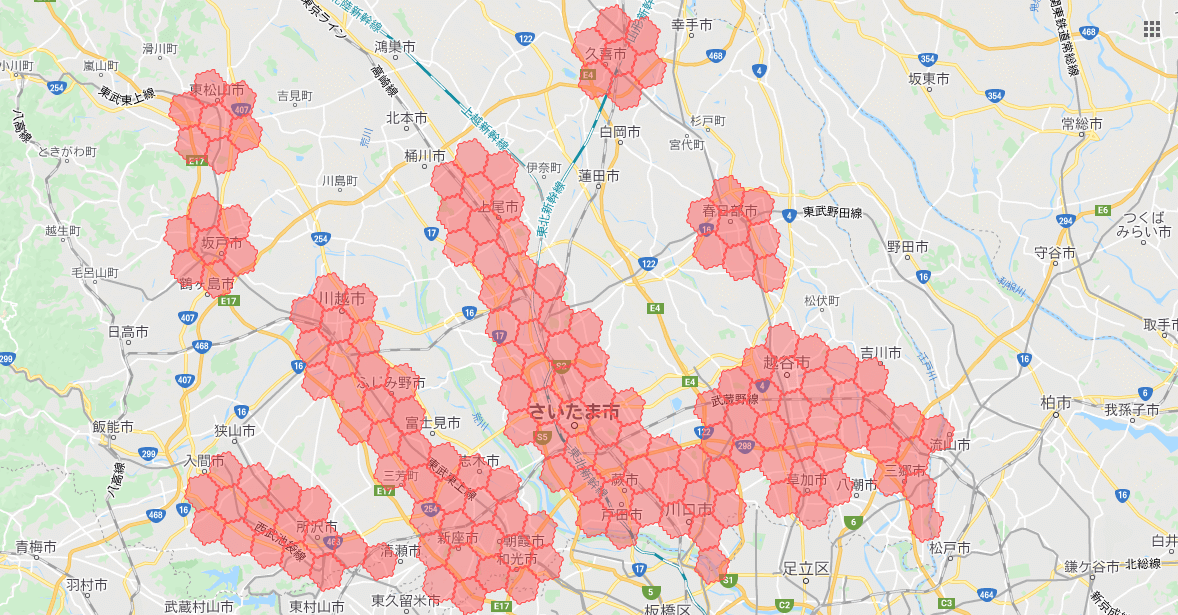 埼玉menu配達員の配達エリア