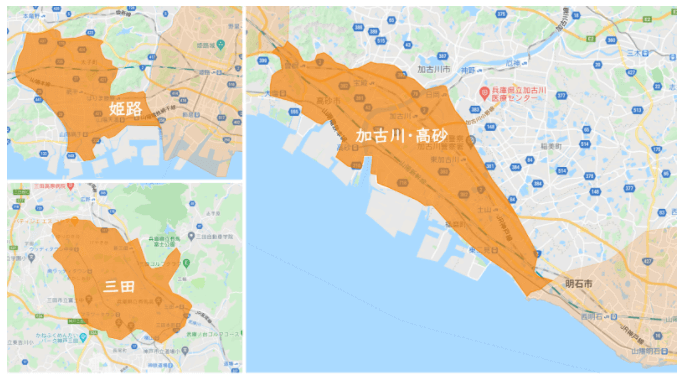 DiDiフード兵庫・神戸拡大エリア2021年4月9日