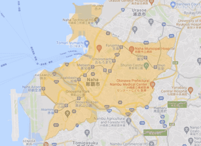 DiDiフード沖縄の配達エリア・対応地域