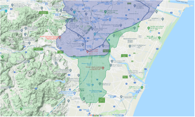 宮城の配達エリア