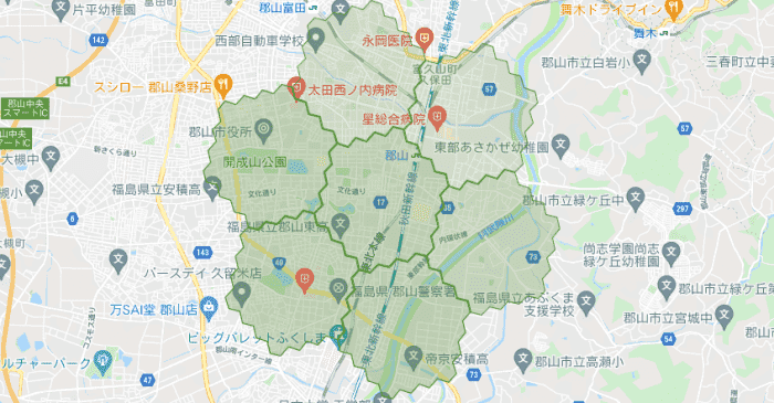 menuアプリの配達エリア・対応地域・福島