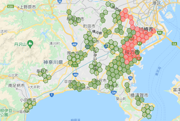 menuアプリの配達エリア・対応地域・神奈川