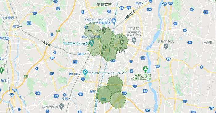 menuアプリの配達エリア・対応地域・栃木