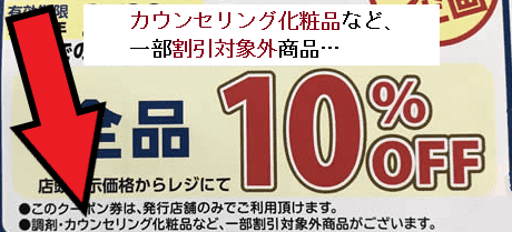 トモズ(Tomod's)のクーポンは化粧品に使える？