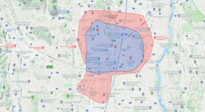 Uber Eats(ウーバーイーツ)の栃木の対応エリアと注文時間