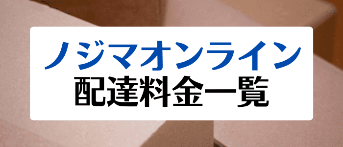 ノジマオンライン(nojima)クーポン・キャンペーン情報まとめ【配達料金一覧】