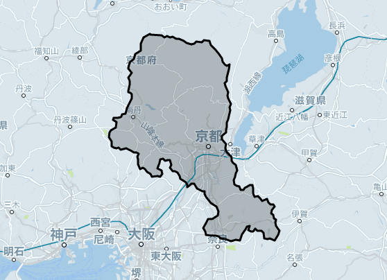 Uber Taxi(ウーバータクシー)京都市の対応エリア