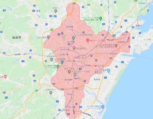 Uber Eats(ウーバーイーツ)宮城/仙台の配達エリア・対応地域