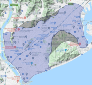 Uber Eats(ウーバーイーツ)静岡市の配達エリア・対応地域