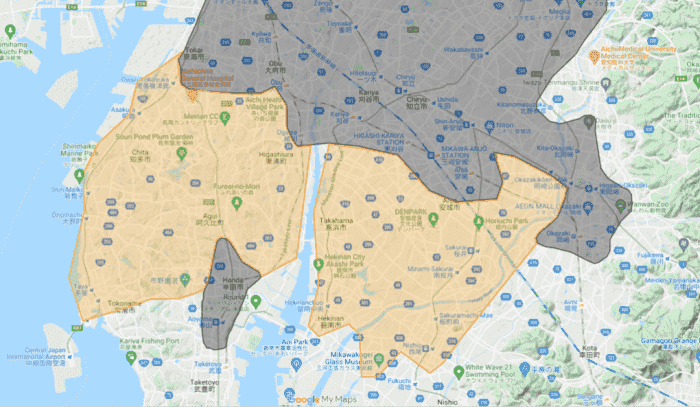 Uber Eats(ウーバーイーツ)の愛知県対応エリアと注文時間