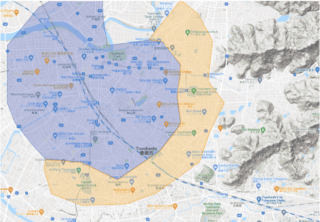 Uber Eats(ウーバーイーツ)の愛知県対応エリアと注文時間