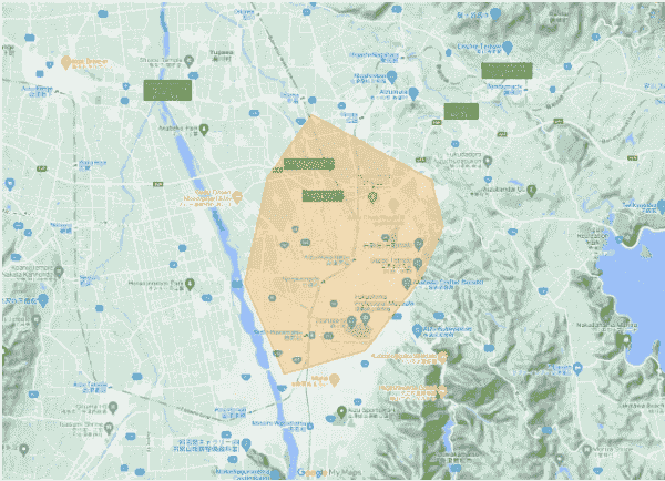 Uber Eats(ウーバーイーツ)福島市の配達エリア・対応地域