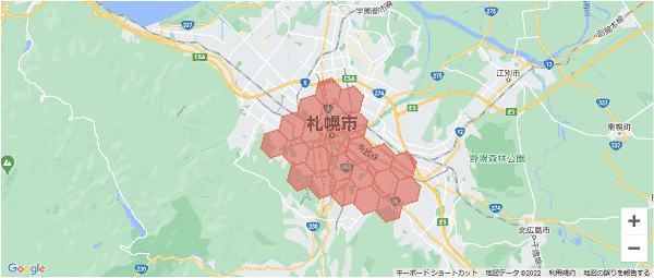 menuアプリの配達エリア・対応地域・北海道