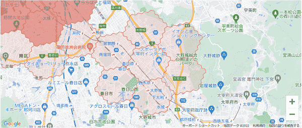 menuアプリの配達エリア・対応地域・福岡