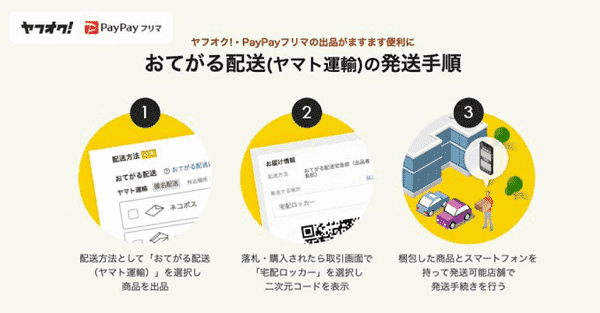 ペイペイフリマ（paypayフリマ）の発送ならヤマト運輸の「おてがる配送」が便利