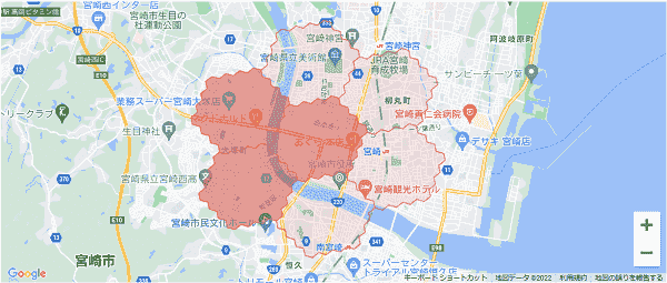 menuアプリの配達エリア・対応地域・宮崎