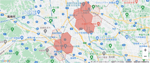 menuアプリの配達エリア・対応地域・群馬
