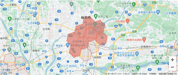 menuアプリの配達エリア・対応地域・岐阜