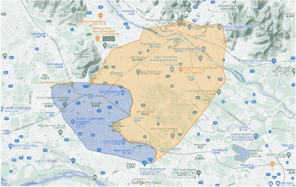 Uber Eats(ウーバーイーツ)群馬対応エリア