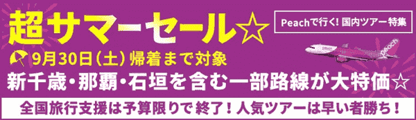 【ニーズツアー】超セールがシーズンやキャンペーンで期間限定実施