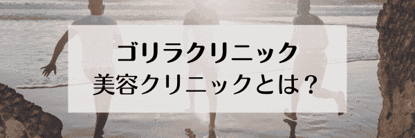 ゴリラクリニックとは【メンズ脱毛専門店、クリニック、エステの違いは?ゴリラクリニックは安心?】