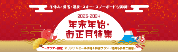 【ニーズツアー】年末年始セール価格&特別プラン