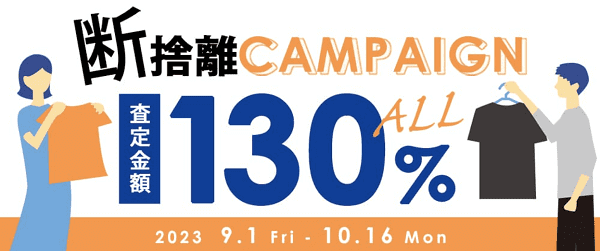 【フクウロ】査定金額オール130%キャンペーン