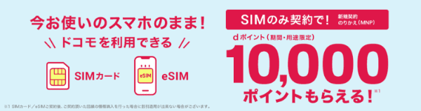 【ドコモオンラインショップ】5Gスマホ契約で10000dポイントもらえる