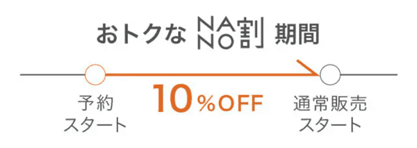 ナノ・ユニバース(nano universe)クーポン・キャンペーン10%OFF早期割引