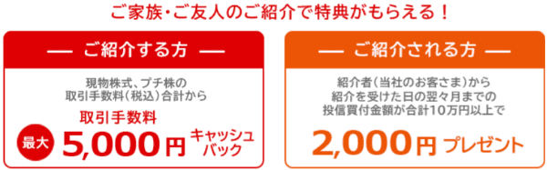 auカブコム証券【紹介キャンペーン】取引手数料最大5000円キャッシュバック&2000円プレゼント